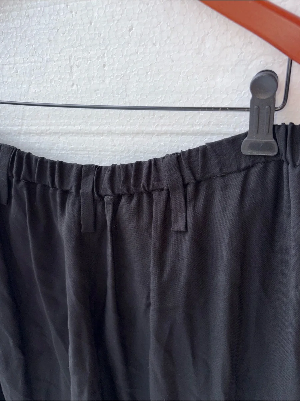 APIECE APART Cupro Viscose Pull On Pants Black Tapered Relaxed Fit Size‎ 8